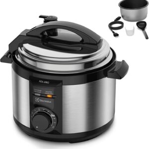 Electrolux Panela pressão elétrica capacidade 3L silenciosa segura 9 travas segurança timer feijão manter aquecido alça antitermica PCE15 inox 220v por Rita Lobo - Imagem 1