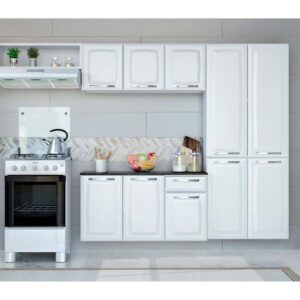 Armário de Cozinha Compacta Itatiaia Amanda Aço com Balcão 10 Portas 1 Gaveta - Imagem 1