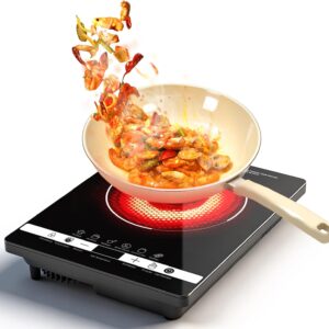 Cooktop Elétrico Portátil por Infravermelho 2200W, 14 Níveis de Temperatura - Compatível com Todos os Tipos de Panela, Temporizador, Função Travamento Infantil, 220V (Alternativa a Fogão de Indução) - Imagem 1