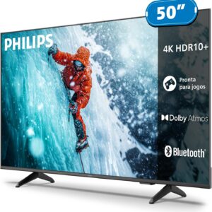 PHILIPS Smart TV, 50" 4K, 50PUG7300, Comando de Voz, Bluetooth, HDR, Dolby Atmos, HDMI, USB, Wi-Fi - Imagem 4