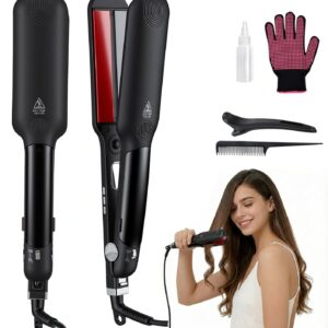 Vidavalu Chapinha profissional a vapor infravermelho, Chapinha ceramica, Aquecimento rápido em 20 segundos, 13 configurações de temperatura, Desligamento automático após 1 hora, Ahapinha bivolt - Imagem 1