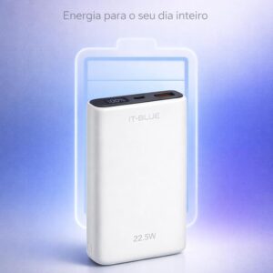 Power Bank 10000 mAh, Carregador Portátil Turbo 22,5W, Display de Led Indicador de Bateria, Entrada USB e Tipo C, Tecnologia Power Delivery, Carregamento Super Rápido - Max-0561 (Preto ou Branco) - Imagem 4