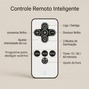 Luminária de Mesa LED Recarregável com Relógio Digital e Controle Remoto, Abajur Touch Ajustavel Sem Fio Portátil, Luz Noturna para Quarto Infantil, Berçário Escritório e Criado mudo - Imagem 7