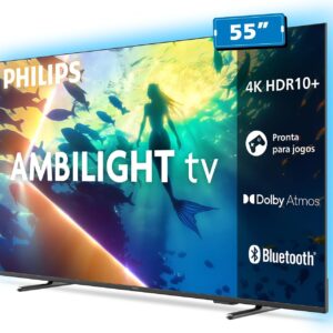 Smart TV Ambilight PHILIPS 55" 4K, 55PUG8100/78 | Comando de Voz, HDR10+/Dolby Atmos, VRR/ALLM, Bluetooth - Imagem 3