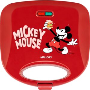 Sanduicheira Elétrica Mallory Mickey Mouse Funny Plates – Placas com Design, Superfície Antiaderente, Luzes LED, Alça com Toque Frio e Trava de Segurança - 127V - Imagem 3