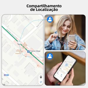 Tag Rastreador GPS Compatível com iPhone iOS (App Buscar), Smart Tag Localizador com Alarme Sonoro e Bateria de Longa Duração Substituível, Rastreador Veicular, Mala, Pet e Crianças - Imagem 6