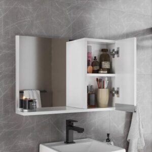 Conjunto Gabinete Banheiro CROSS 60cm - Gabinete + Cuba + Espelheira - MOVEIS JOIA - Imagem 3