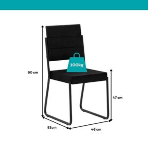 Conjunto Sala de Jantar com Mesa e 6 Cadeiras Fenix Carraro - Imagem 3
