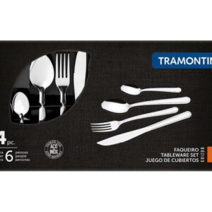 Jogo De Talheres Tramontina Colher Faca Garfo 24 Peças Búzios Inox Tramontina - Imagem 1