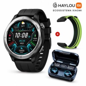 Relógio Smartwatch Xiaomi Haylou Solar Neo Original Tela Amoled Bateria de até 20 dias, tela de 1.38 IOS e Android, Sicroniza com Strava PRETO - XIaomiMi - Imagem 1