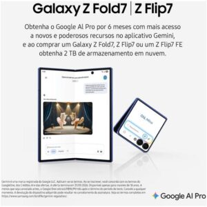 Smartphone Samsung Galaxy Z Flip7 FE 128GB Preto 5G 8GB RAM Tela 6,7" Câm. Dupla de 50MP Galaxy AI - Imagem 3