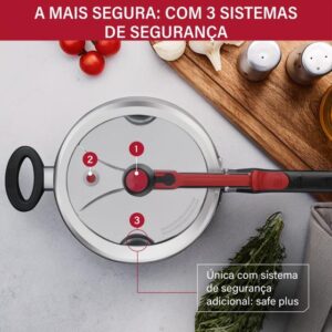 Panela de Pressão Clock 3L Prata Original+ - Imagem 3