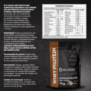 Whey Protein Concentrado 1Kg - Mocaccino - 100% Puro Importado - Soldiers Nutrition - Imagem 4