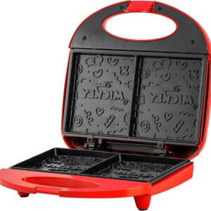 Sanduicheira Elétrica Mallory Mickey Mouse Funny Plates, 127V | Placas com Design, Superfície Antiaderente, Luzes LED, Alça com Toque Frio, Trava de Segurança - Imagem 4