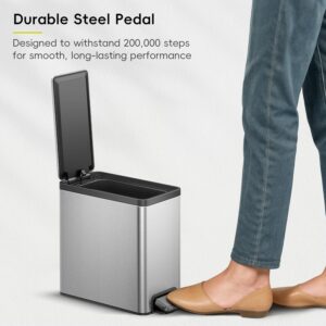 Lixeira com Pedal EKO ESSENTIAL 6L+6L - Imagem 5