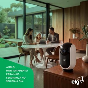 ELG, SHCR600, Câmera Robô 360° Full HD 1080P Inteligente, Conexão WI-FI 2.4GHz, Compatível com Alexa, Áudio Bidirecional, Zoom Digital 6x, Branco - Imagem 5