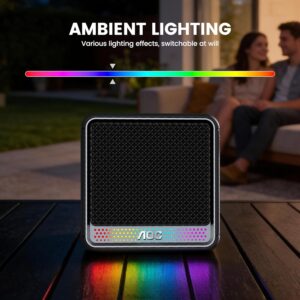 AOC ACS2311 Caixa de Som Portátil, Caixa de Som Bluetooth, à Prova d'Água IPX5, 12 Horas de Reprodução,Som Limpo e Potente, Emparelhamento Estéreo Sem Fio, Ideal para Casa e Viagens - Imagem 9