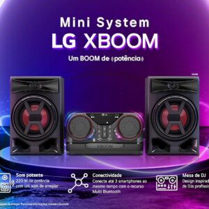Mini System LG Xboom CK43N com Bluetooth 220W Bivolt Preto CK43N-FB.ABRALLK - Imagem 7