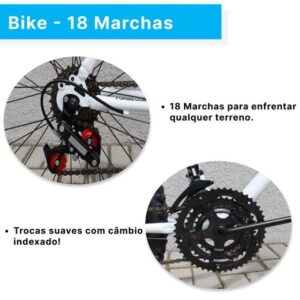 Bicicleta Feminina Forss Anny Aro 26 C/cestinha 18 Marchas - Imagem 3
