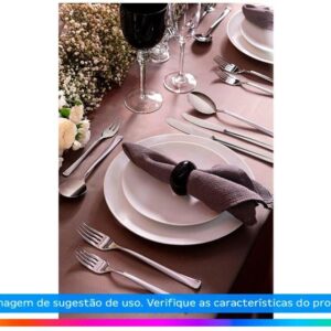 Aparelho de Jantar e Chá 20 Peças Tramontina de Porcelana Branco Redondo Silvia - Imagem 3