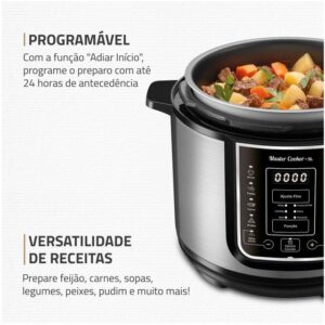 Panela de Pressão Elétrica Digital Mondial 5L 900W Digital Master Cooker PE-38 - Imagem 4
