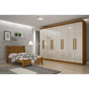 Guarda Roupa Casal Hera MDF 8 Portas e 4 Gavetas Rufato - Imagem 2