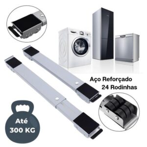 Suporte Com Rodinhas Base Para Mover Arrastar Móveis 300kg Maquina de Lavar Geladeira Fogão Freezer - Madz - Imagem 1