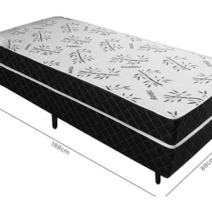 Cama Box Conjugada Solteiro V-Joy de Espuma 50X88X188 - Benfica - Imagem 4