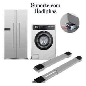 Base Suporte Com Rodinhas Para Geladeira Fogão Maquina De Lavar Sofá Móvel - Jodi - Imagem 1