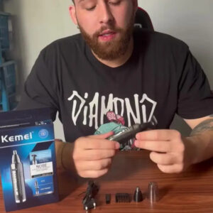 Barbeador Eletrico Sem Fio Recarregavel Barba Orelha Nariz - Imagem 2