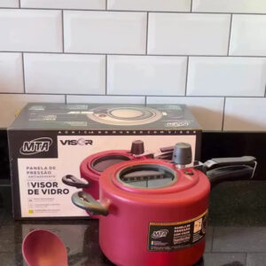 Panela Pressão Antiaderente Alumínio Com Visor 4,5l Mta - Imagem 2