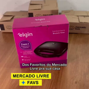 Sanduicheira Brunch Time 2 Em 1 Elgin Antiaderente Preta - Imagem 2