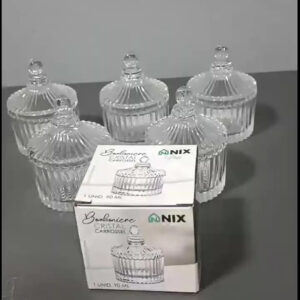 Kit 20 Mini Bomboniere De Vidro Potiche Lembrancinha Comunhão Batizado Casamento Chá Revelação Vela Aniversário Decoração 9cm Transparente - Bravli - Imagem 2