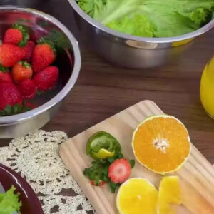 Conjunto De Bowls Tigela Inox Com Tampa Plástica Bumper Cinza - Imagem 6