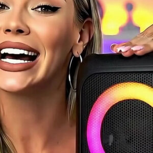 Caixa de Som Bluetooth Caixinha Grande 2 Altos Falantes 10w-hz 5.0 Boombox Com Radio Fm E Entrada Usb Pendrive - Imagem 2
