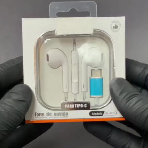 Fones De Ouvido Usb-c Tipo C Com Microfone Integrado Som Estéreo Alta Qualidade Controle De Chamadas Compatível Com iPhone 15 16 17 Android Samsung Xiaomi Motorola Conexão Direta Premium Eletric Teck - Imagem 2
