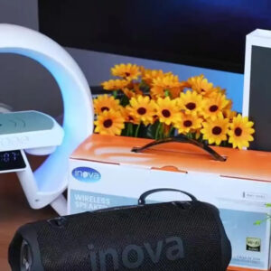 Caixa de Som Portátil Inova 10W Bluetooth RGB, à Prova D'água, com Rádio - Imagem 2