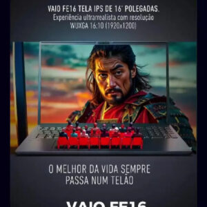 Notebook Vaio Fe16 Amd Ryzen 7 5825u Linux 8gb RAM 512gb Ssd Wi-Fi 6 Tela 16" Ips Wuxga Antirreflexo - Cinza Grafite Vjfe69f11xb0321h - Permite upgrade de memória RAM e SSD - Imagem 2