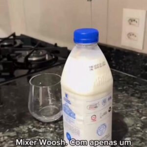 Mixer Elétrico Portátil 2 em 1 Recarregável Potente Misturador de Bebidas e Ovos 3 Velocidades Usb Batedor e Fue Fouet Marca Woosh - Imagem 2