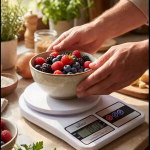 Balança Digital De Precisão 10kg Davely Cook Cozinha Para Uso Domestico E Profissional Fitness Ideal Para Dietas Treinos Alimentos Confeitaria Nutrição Branco - Imagem 2