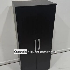 Armário Multiuso 2 Portas Preto Regente - Imagem 7