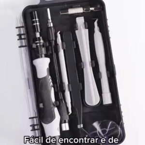 Kit Chave Precisão Profissional 115 Peças MagnéticoManutenção Celular Notebook Jogo Compacta Multiuso iPhone Computador Vídeo Game Tablet Philips FendaTorx Y Nixzen - Imagem 2