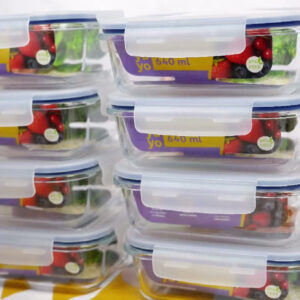 Kit 10 Pote De Vidro Marmita Hermético 640ml Freezer Fitness - Imagem 2
