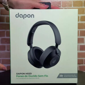 Headphone Dapon H02D Pro ANC Over Ear Bluetooth 6.0 Cancelamento De Ruído Cor Preto - Imagem 2
