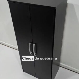 Armário Multiuso 2 Portas Preto Regente - Imagem 8
