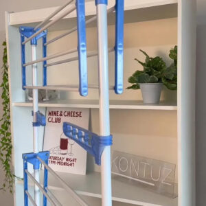 Varal De Chão Grande De Roupas 3 Andares Dobrável Cor Azul Kontuz 170 cm - Imagem 7