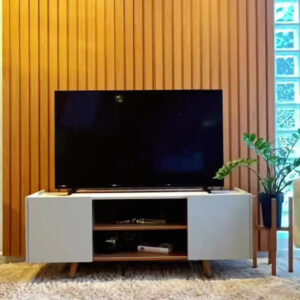 Rack Para Tv Até 55 River 2 Portas - Colibri Cor OFF WHITE MATTE / FREJO - Imagem 2