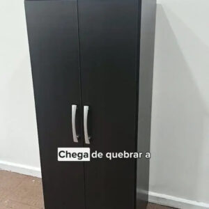 Armário Multiuso 2 Portas Preto Regente - Imagem 2