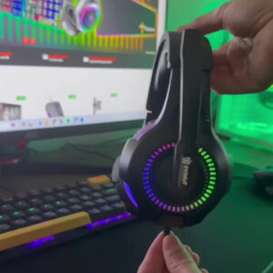 Fone De Ouvido Headset Gamer Rgb Led Pc Computador Vídeogame - Imagem 2