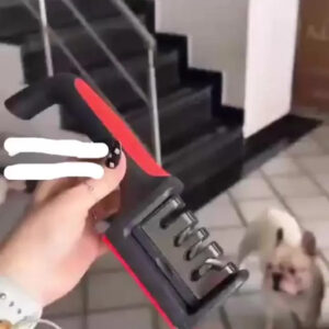Afiador E Amolador De Facas E Tesouras 4 Em 1 Profissional Vermelho Ou Amarelo Pedra Afia Amola E Alinha Lâminas Ideal Cozinha Churrascaria Churrasco Fácil De Usar Portátil Alta Qualidade Durável Inox - Imagem 2